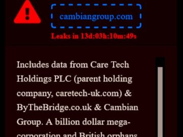 AvosLocker Ransomware Targets UK’s Cambian Group