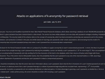 Attacks on Applications of K-Anonymity — For the Rest of Us | by d0nut