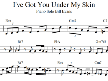 I’ve Got You Under My Skin, Bill Evans Solo Transcription – honoki