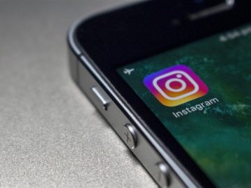 instagram app icon on smartphone