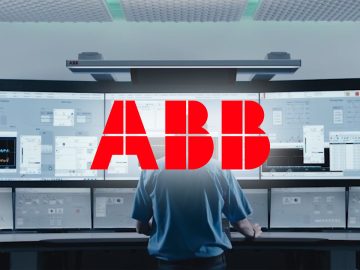 ABB control room with logo