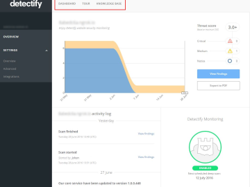 Detectify Navigation