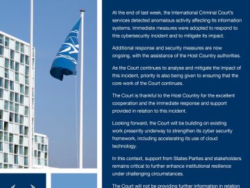 International Criminal Court hit with a cyber attack