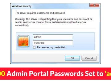 IT admins Set Admin Portal Passwords to ‘admin’