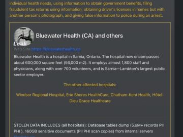 Bluewater Health cyberattack