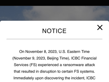 Industrial and Commercial Bank of China (ICBC) suffered a ransomware attack