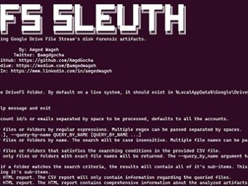 DriveFS Sleuth: Open-source tool for investigating Google Drive File Stream's disk forensic artifacts