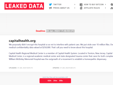 LockBit ransomware gang claims the attack on Capital Health