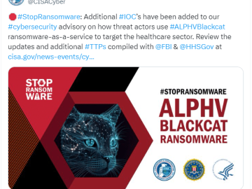 CISA, FBI, And HHS Update CISA Advisory