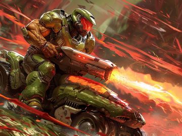 DOOM comes to Husqvarna smart lawnmowers Doomguy on a lawnmower