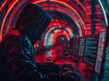 Hacker in a tunnel