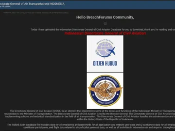 Hacker Claims Indonesia Civil Aviation Data Breach Indonesian Civil Aviation Data Breach