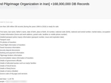 Hajj And Pilgrimage Organization Database Allegedly Leaked Hajj and Pilgrimage Data Breach