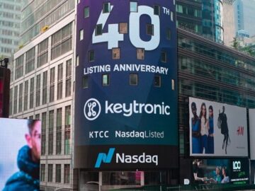 Keytronic on NASDAQ sign