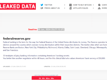 LockBit group wrongly claimed the hack of the Federal Reserve