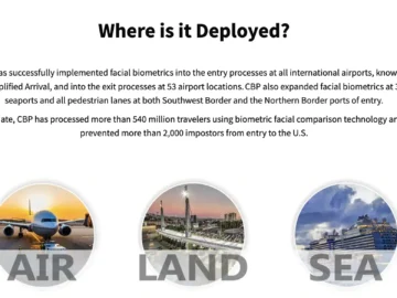 U.S. Customs and Border Protection Facial Biometric 232