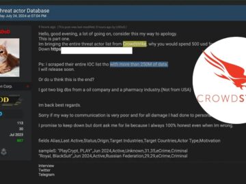 Threat Actors Claiming Leak of IOC list with 250M Data, CrowdStrike Responded