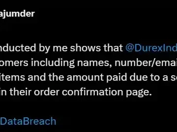 Durex India Data Breach