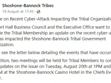 Shoshone-Bannock Tribes Cyberattack