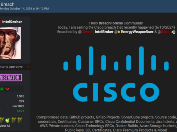 Cisco states that data published on cybercrime forum was taken from public-facing DevHub environment