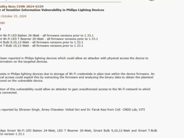 Vulnerabilities in Philips Smart Lighting