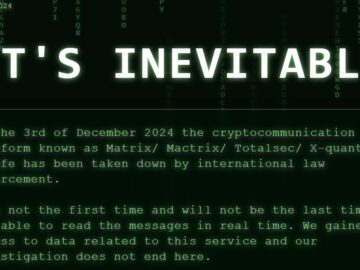 Matrix encrypted messaging service seized