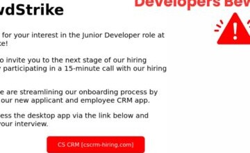 Fake CrowdStrike Job Offers Attacking Developers to Deploy Cryptominer