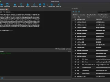 GUI frontends for GnuPG, the free implementation of the OpenPGP standard