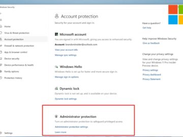 Microsoft Rolls Out New Administrator protection feature Under Windows Security