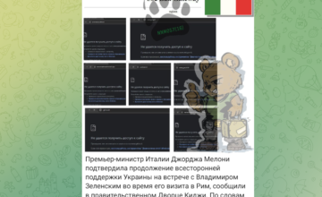 NoName057 targets Italy again after Zelensky's visit to the country