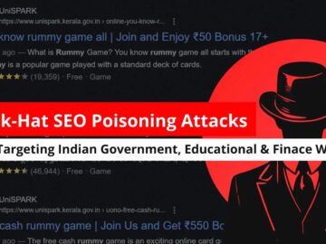 Black-Hat SEO Poisioning Attacks Exploit Indian Government and Financial Websites