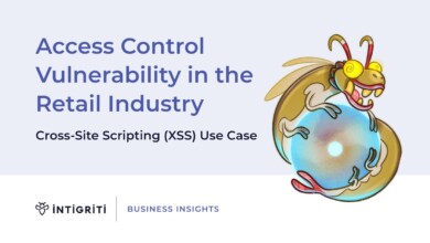 Access control vulnerability in the retail industry. Cross-Site Scripting (XSS) use case.