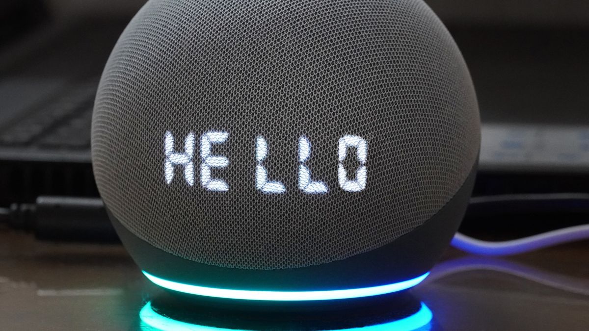 Echo Dot saying Hello
