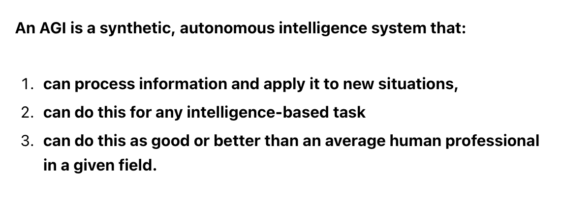 My Current Definition of AGI