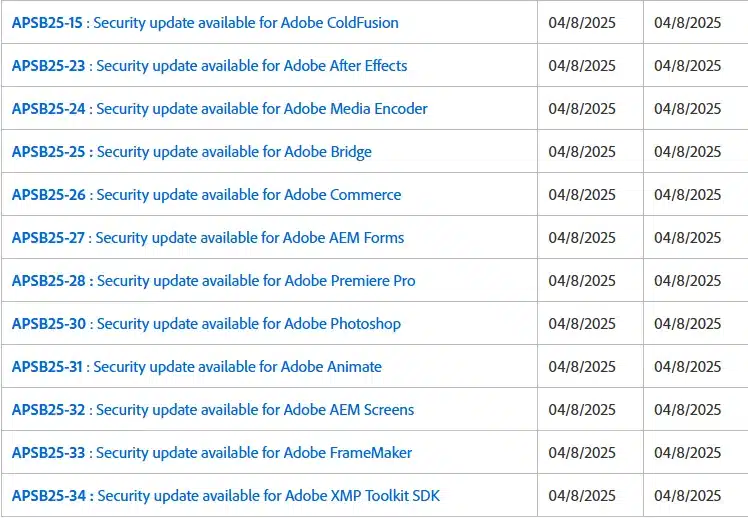 Adobe Security Update