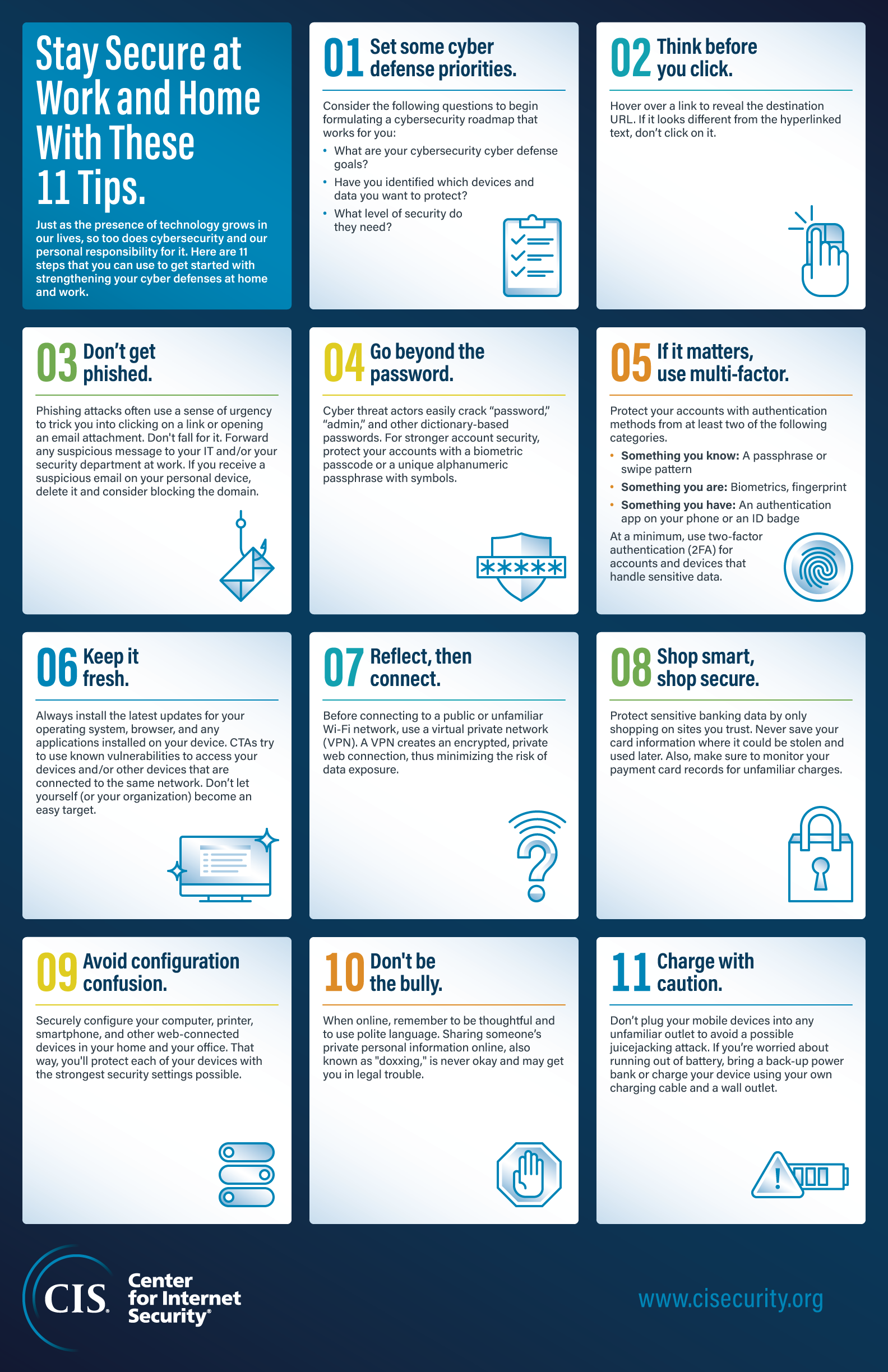 11 cyber defense tips to stay secure at work and home