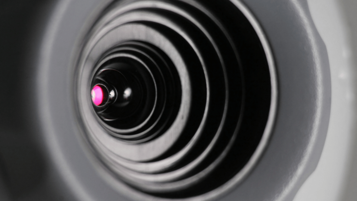 Close up of webcam
