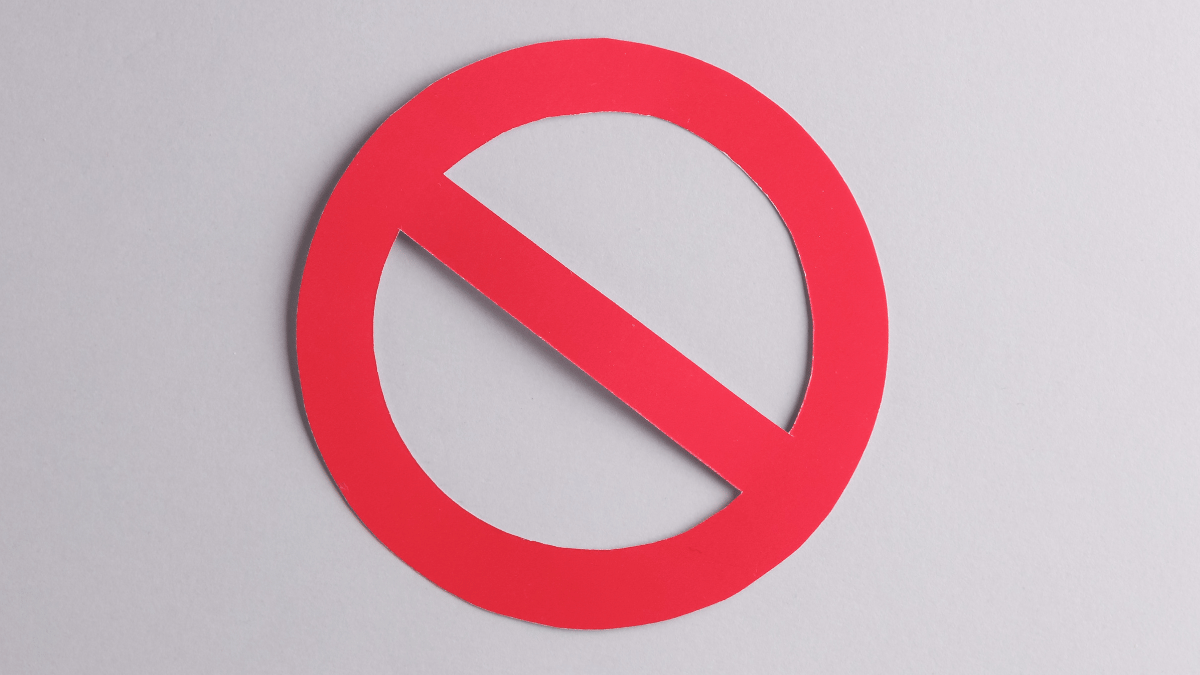 Blocked sign