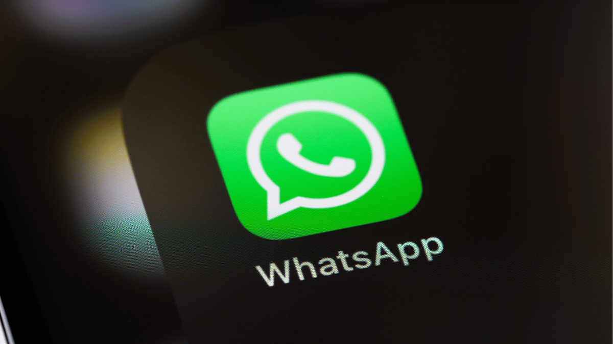 Whatsapp app logo on a device screen.