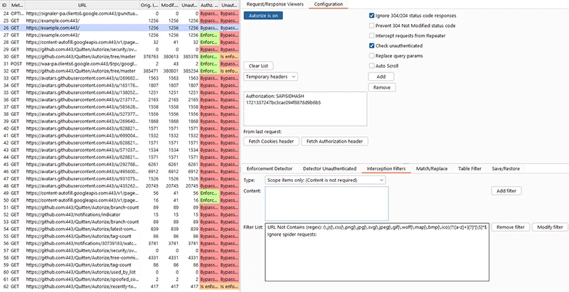 Autorize: Burp Suite extension for automatic authorization enforcement detection