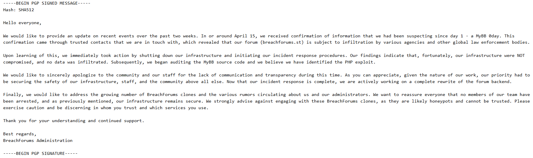BreachForums arrests