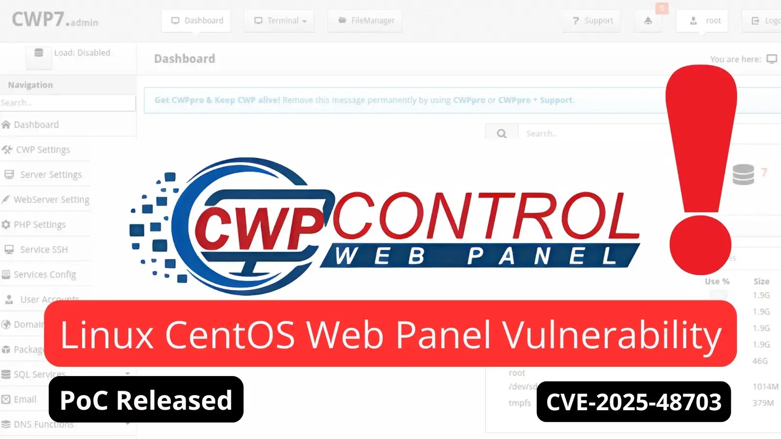 CentOS Web Panel Vulnerability Allows Remote Code Execution – PoC Released