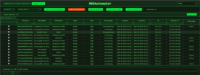 MDEAutomator: Open-source endpoint management, incident response in MDE