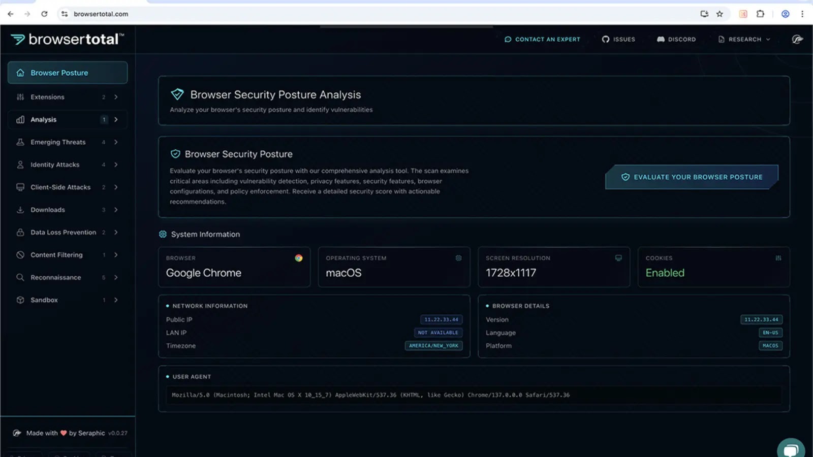 Seraphic Security Unveils BrowserTotal™ - Free AI-Powered Browser Security Assessment For Enterprises