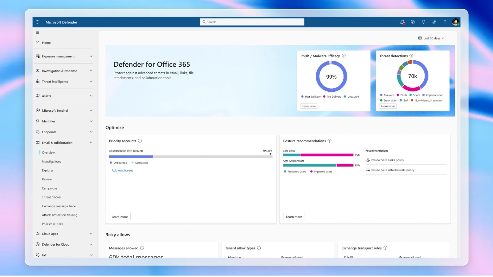 Microsoft Defender for Office 365 New Dashboard to Provide More Details Across a Range of Threat Vectors
