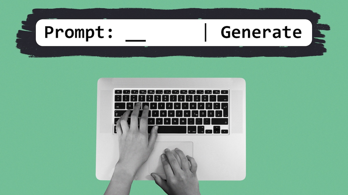 AI browsers could leave users penniless: A prompt injection warning A set of hands types onto a laptop keyboard, viewed from above. The words "Prompt" and "Generate" appear at the top of the image.