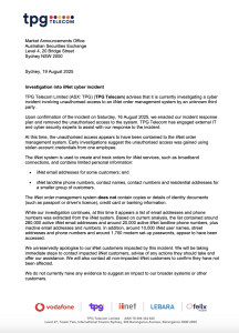 Stolen Employee Credentials Leads To Data Leak Of 280,000 IiNet Customers iiNet cyber incident, iiNet, TPG Telecom, ASX, Stolen Credentials, Stolen Account Credentials