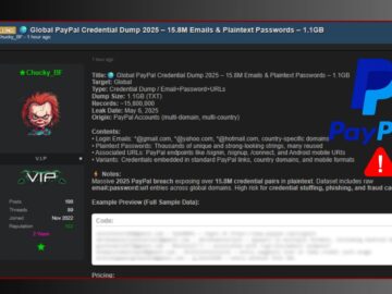 Threat Actor Allegedly Claiming Access to 15.8 Million PayPal Email and Passwords in Plaintext
