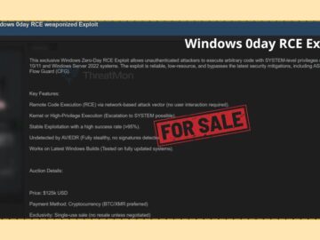 Threat Actors Allegedly Listed Windows Zero-Day RCE Exploit For Sale on Dark Web