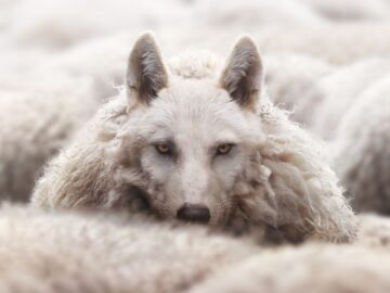 Image showing wolf in sheep's clothing